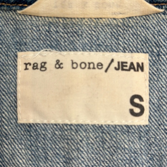 RAG & BONE distressed sleeveless jean jacket size small - Picture 3 of 3